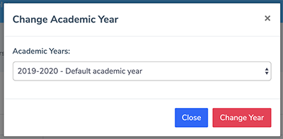 Toggle academic years