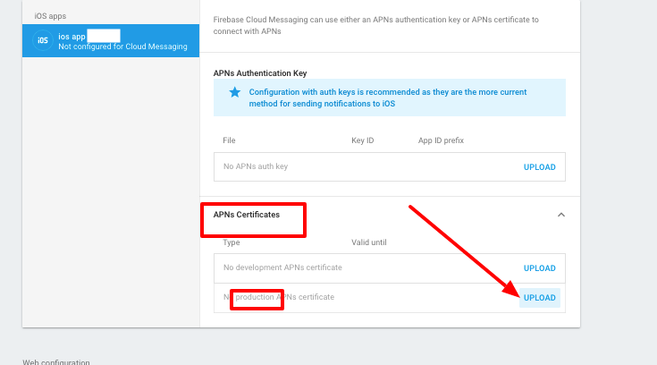 Eduopus iOS Notifications Configure upload P12
