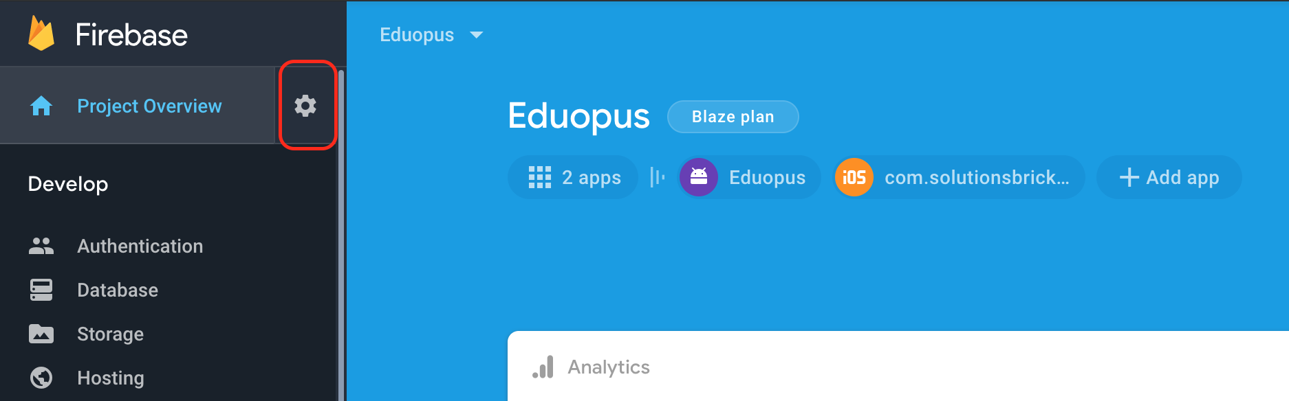 Eduopus Notifications project settings