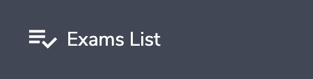 Eduopus Welcome Exams List menu