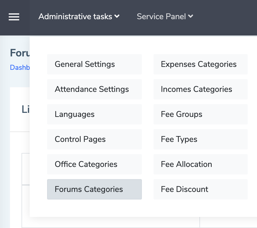 Eduopus Forums Categories menu