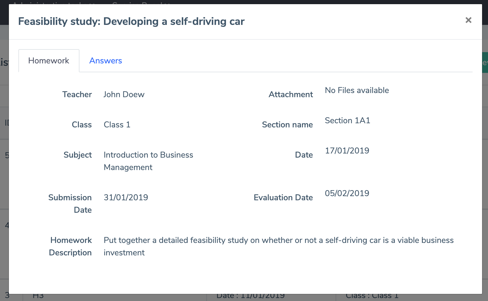 Eduopus View homework
