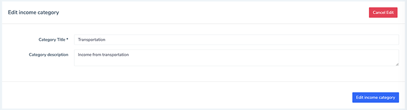Edit income category