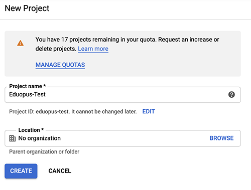 create-google-project