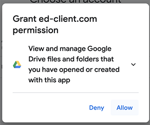 Google grant perms