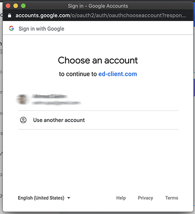 Google Select user