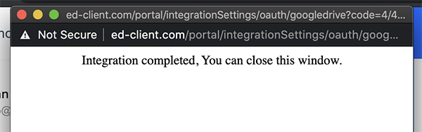 Integration completed