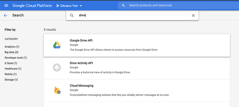 Library search google drive