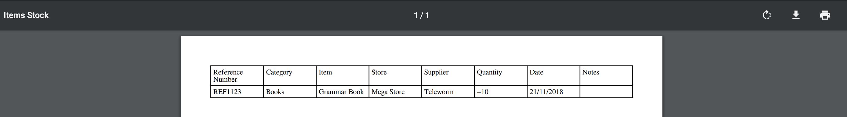 Eduopus Welcome Inventory stocks export