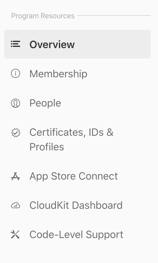 Eduopus iOS app certificate select menu