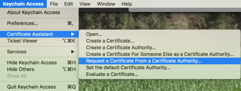 Eduopus iOS app certificate get csr