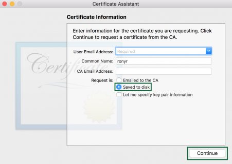 Eduopus iOS app certificate save csr