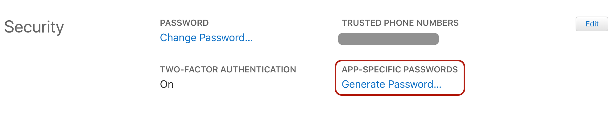 Eduopus iOS specific password security