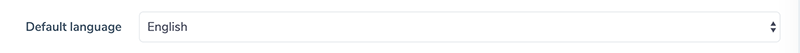 Default language select