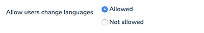 Allow users change lanugae