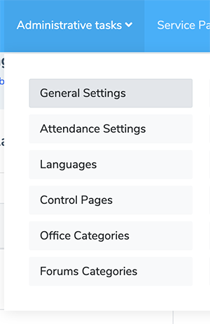 Language from Admin Tasks