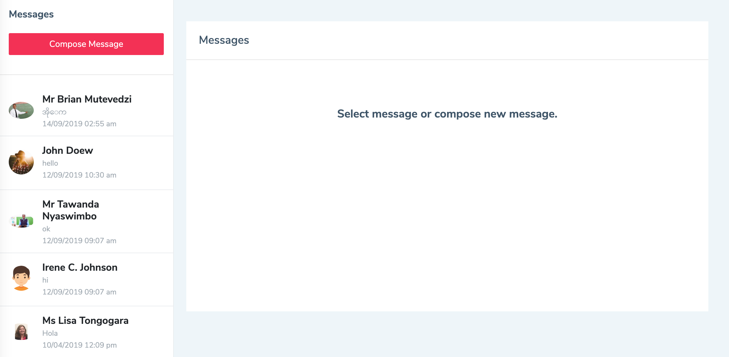 Eduopus messages list