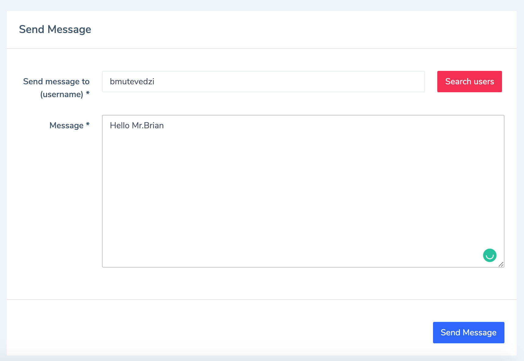 Eduopus messages compose
