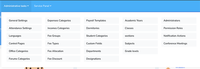 Notifications Actions from Admin Tasks