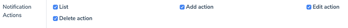 Notifications actions permissions