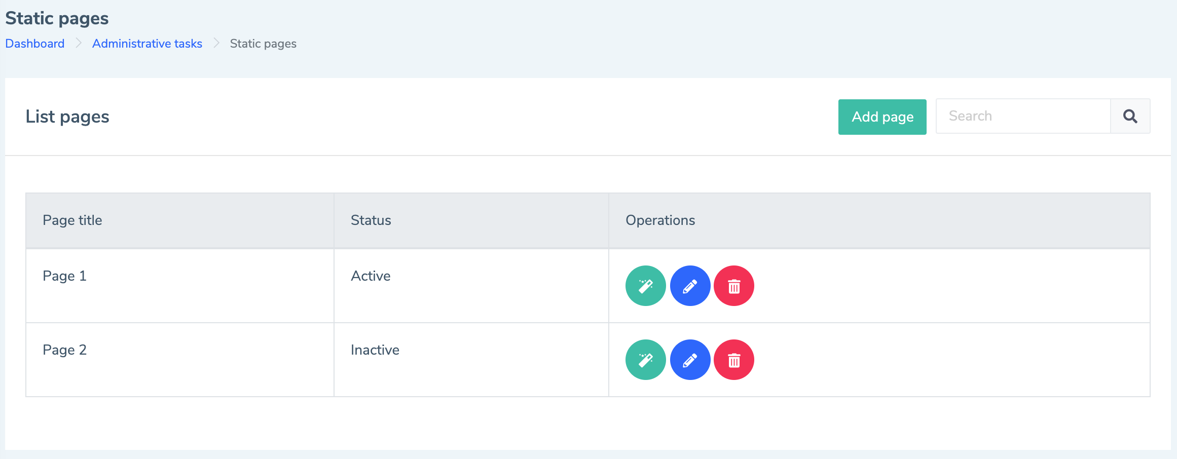 Eduopus static pages listing