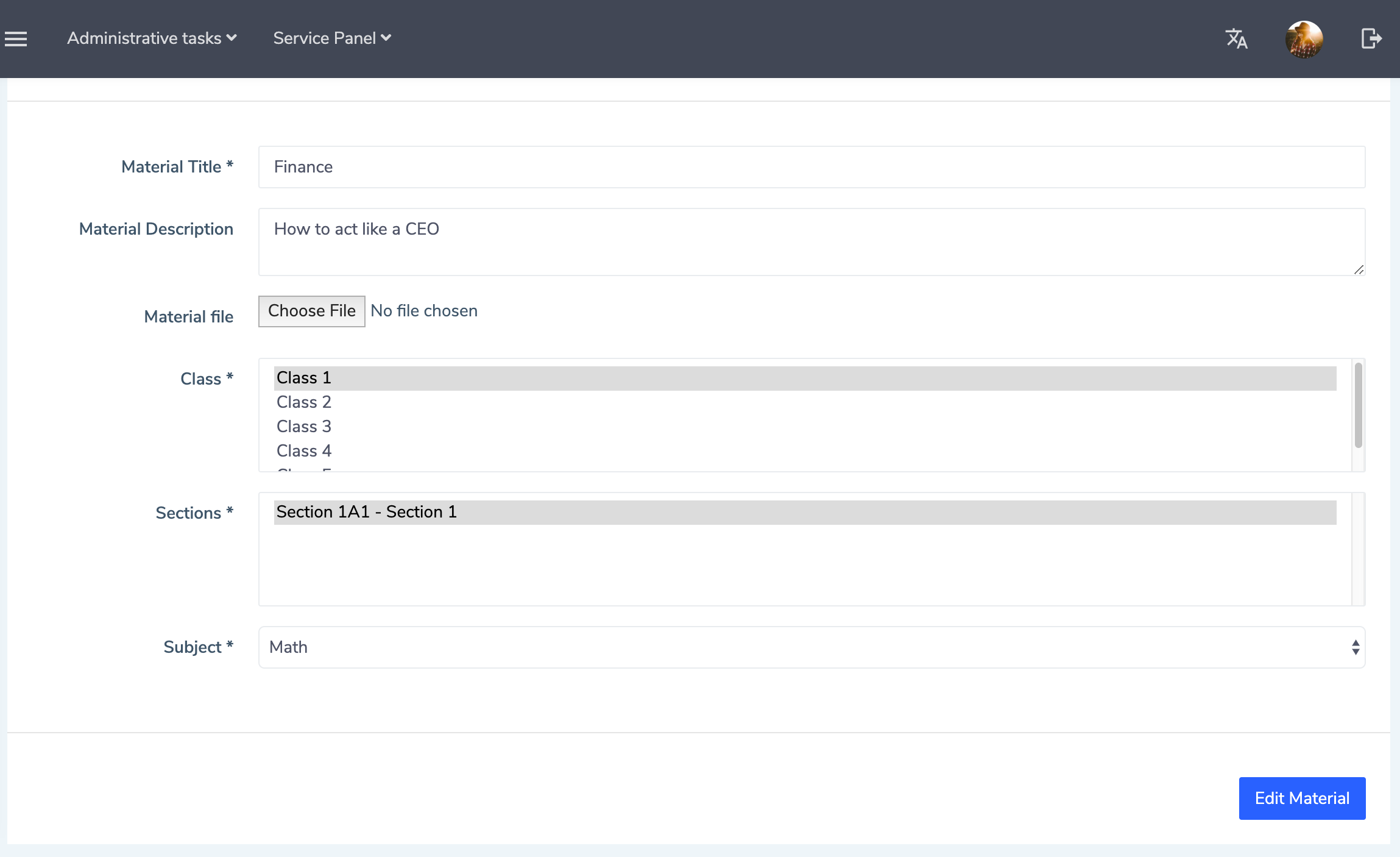 Eduopus Add study materials