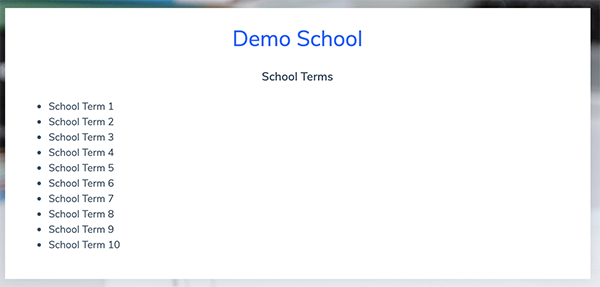 Read School terms