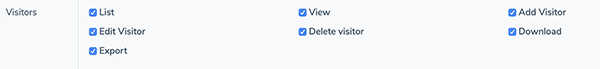 Visitors Permissions
