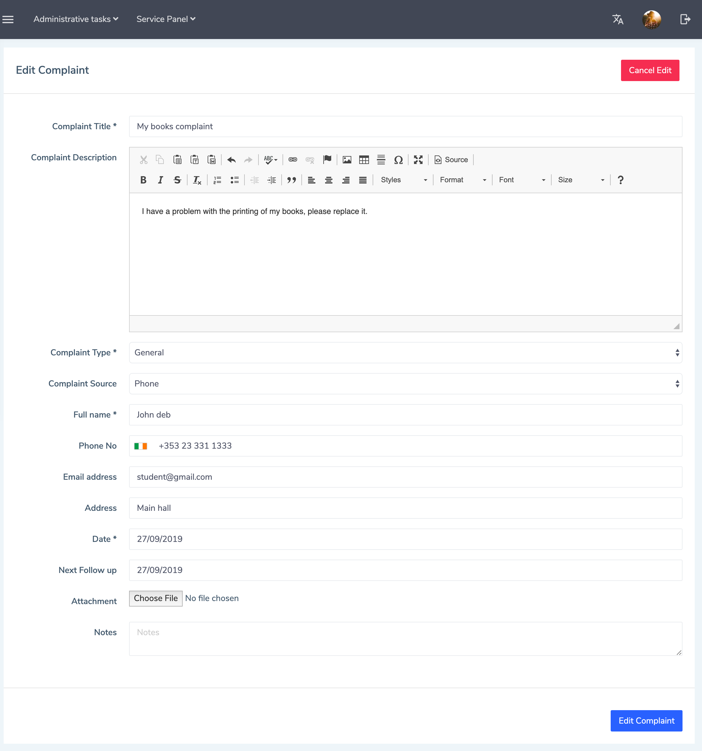 Eduopus Welcome Office complaints edit